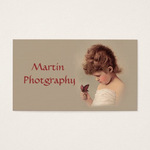 Customizable Vintage Girl Business Card Template