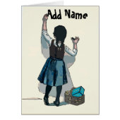 Vintage Girl, add name to wall (Front)