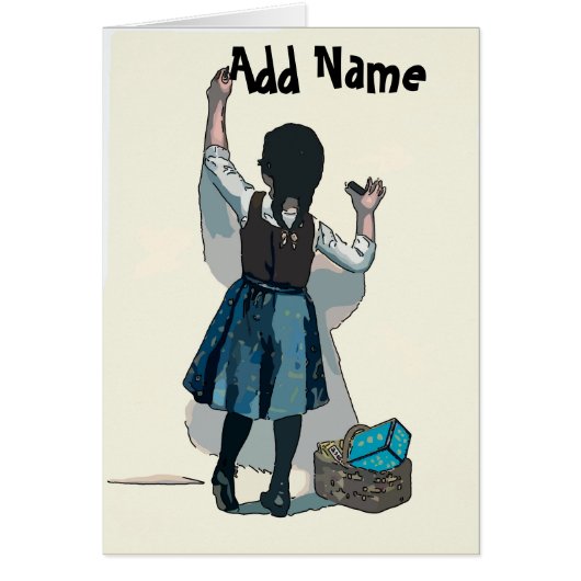 Vintage Girl, add name to wall (Front)