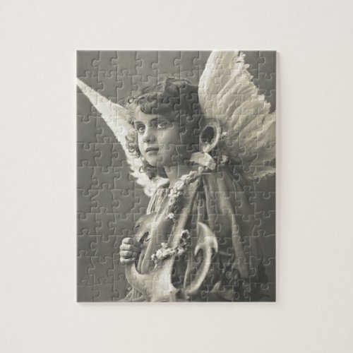 Vintage Girl Angel Symbol of Hope 1900s Anchor Jigsaw Puzzle