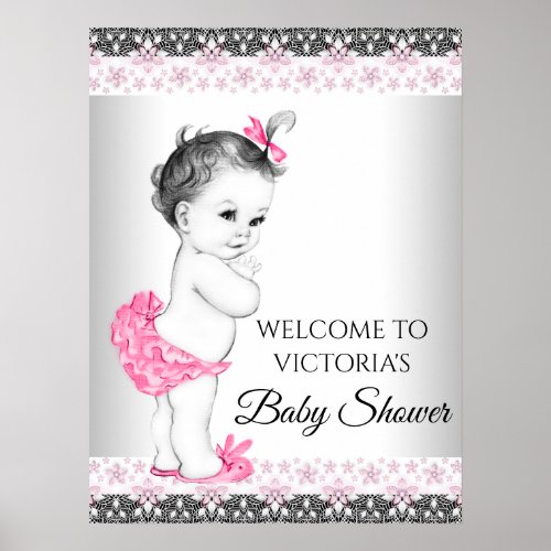 Vintage Girl Baby Shower Signs