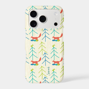 Vintage Girl Bright Colors Fox Pattern iPhone 17 Pro Case