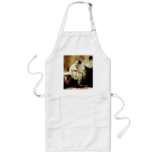 Vintage Girl by Fireplace Apron (Front)