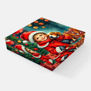 VINTAGE GIRL ~ CHRISTMAS ~ PAPERWEIGHT