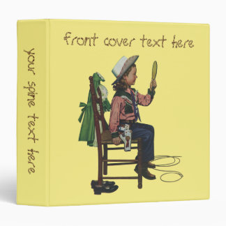 Vintage Girl Cowgirl Looking  Mirror She's so Vain Binder
