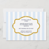 Vintage Girl in Carriage with Lambs Baby Shower Invitation (Back)