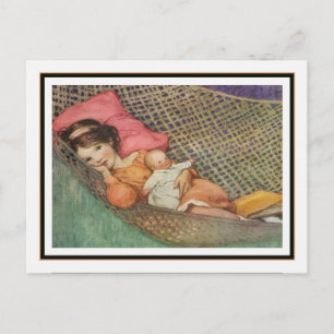 Vintage Girl in Hammock by Jessie Willcox Smith Postcard