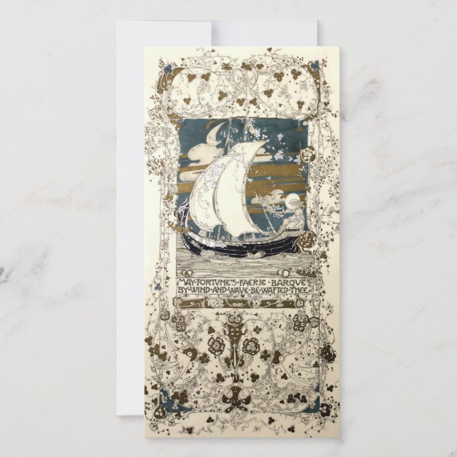 Vintage Girl In Sailboat by Jessie Marion King (Front)