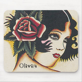Vintage Girl Mouse Pad