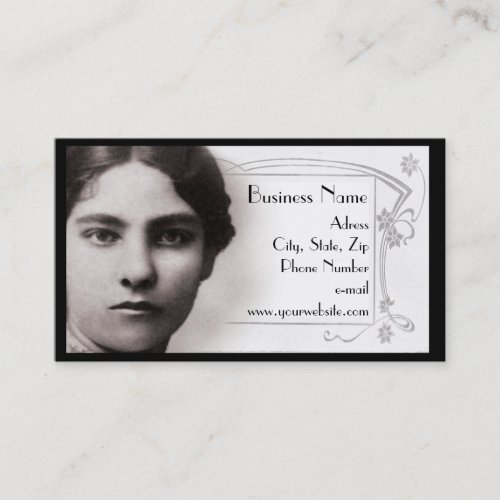 Vintage Girl  Portrait Business Card