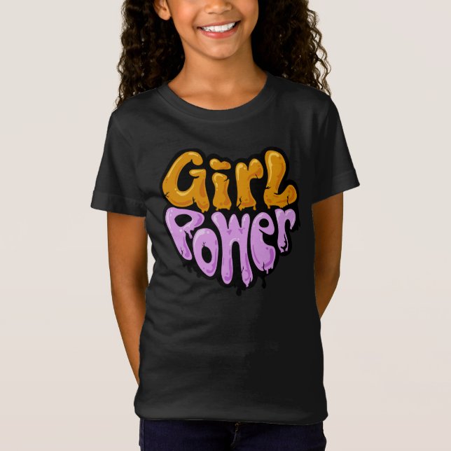 Vintage Girl Power Retro Style T-Shirt (Front)