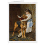 Vintage - Girl Reading To Her Dog, at Zazzle