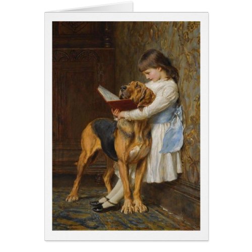 Vintage _ Girl Reading to Her Dog