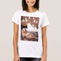 Vintage Girl Reading Under a Tree T-Shirt Vintage Girl Reading Under a Tree T-Shirt