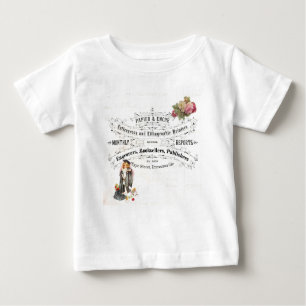 Vintage Girl Student Advertising Publishers School Baby T-Shirt