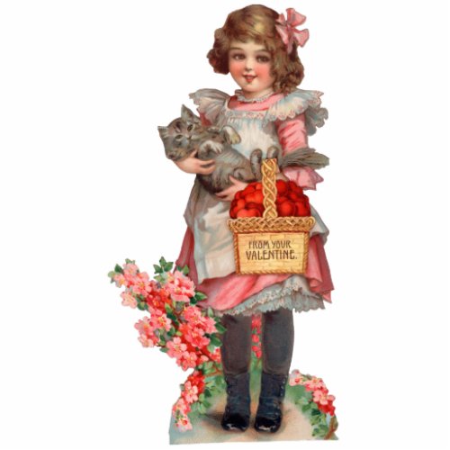 Vintage Girl Valentine Ornament