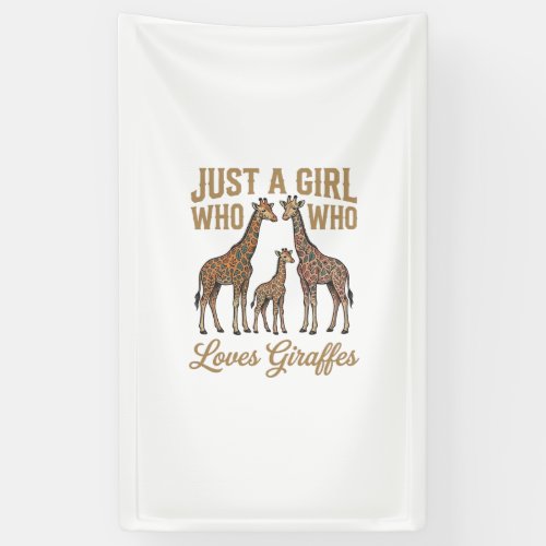Vintage Girl Who Loves Giraffes Shirt Design_1 Banner