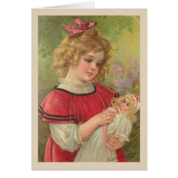 Vintage - Girl With Her Doll  by AsTimeGoesBy at Zazzle