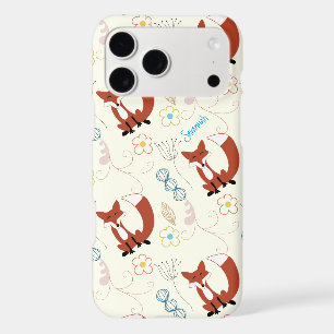 Vintage Girl Woodland Animals Fox Pattern iPhone 17 Pro Max Case