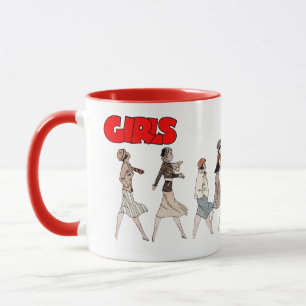 Vintage Girls - 1933 Comic Illustration Mug