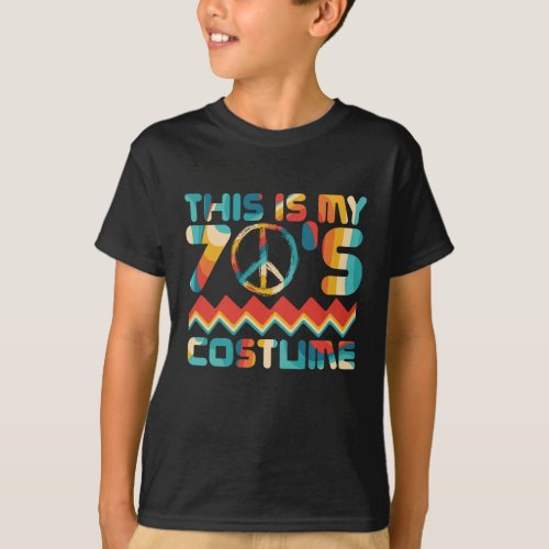 Vintage Girls 70s Costume Hippie T_Shirt