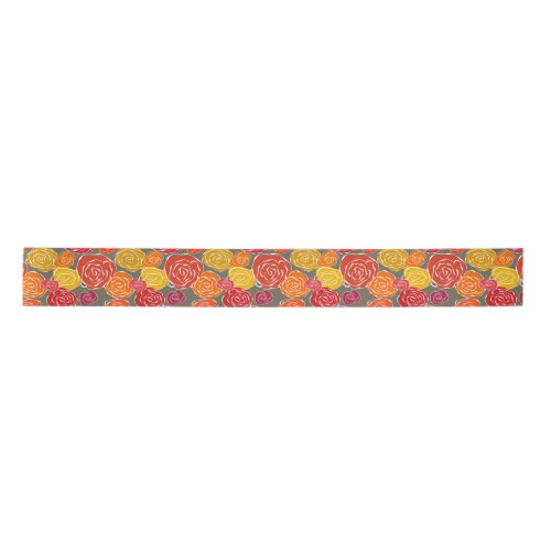 Vintage girly roses floral pattern wrapping paper satin ribbon
