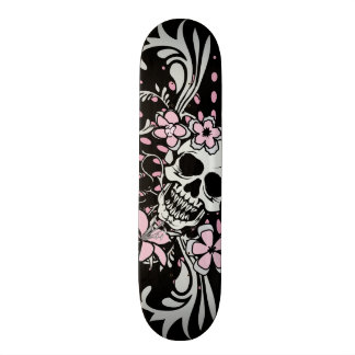 Vintage Girly Skull Skateboard Deck