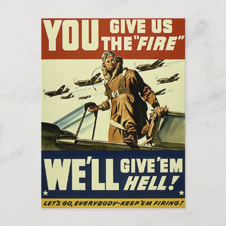 Vintage Give'em Hell Postcard | Zazzle