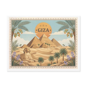 Vintage Giza Egypt Travel Postcard