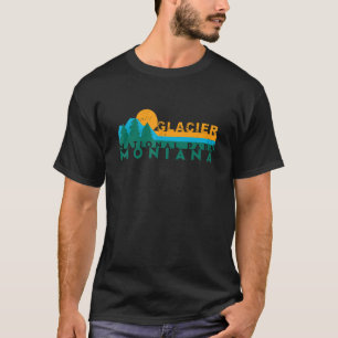 Vintage Glacier Bay National Park Mountain Sunset  T-Shirt
