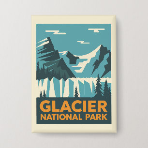 Vintage Glacier National Park Button