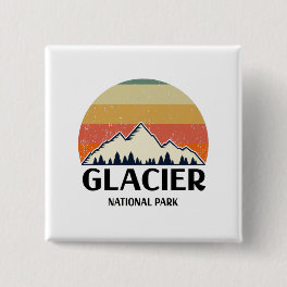 Vintage Glacier National Park Button