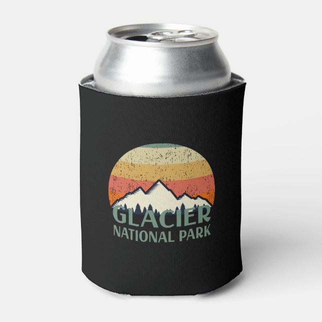 Vintage Glacier National Park Can Cooler (Can Front)