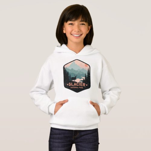 Vintage Glacier National Park Deer Mountains Gift Hoodie