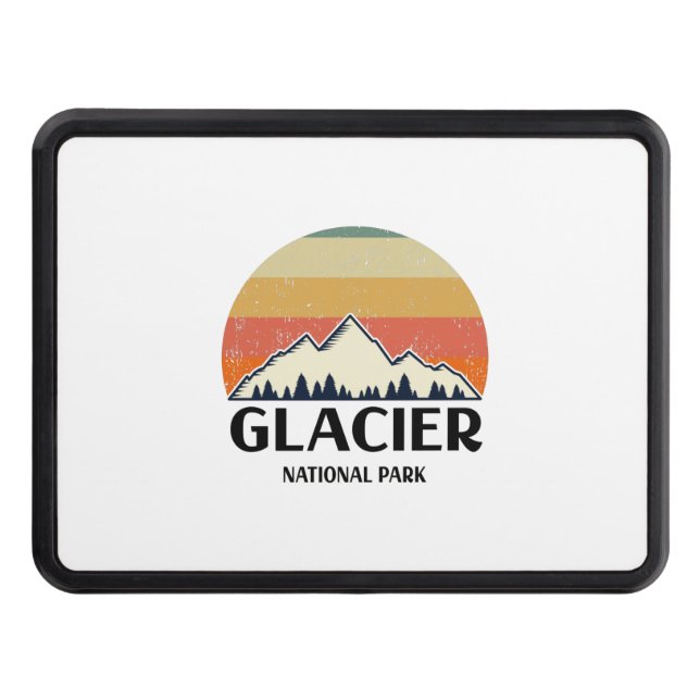 Vintage Glacier National Park Hitch Cover (Front)