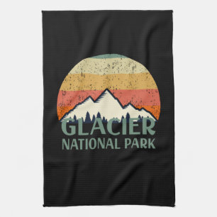 Vintage Glacier National Park Kitchen Towel