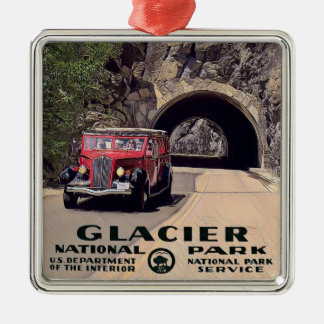 Vintage Glacier National Park Ornament