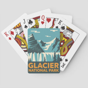 Vintage Glacier National Park Poker Cards