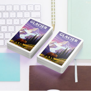 Vintage Glacier National Park Poker Cards