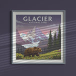 Vintage Glacier National Park Poster