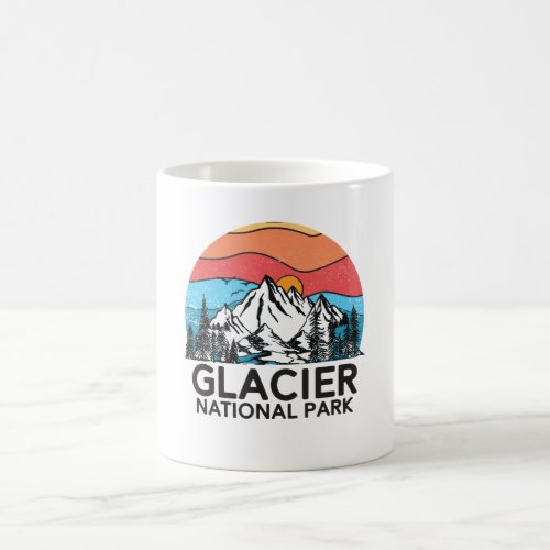 Vintage Glacier National Park Retro 80s Montana Coffee Mug