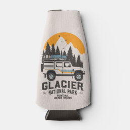 Vintage Glacier National Park Road Trip Montana Bo Bottle Cooler