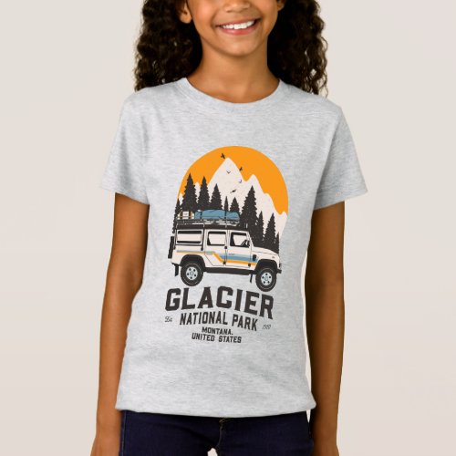 Vintage Glacier National Park Road Trip Montana  T_Shirt