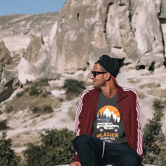 Vintage Glacier National Park Road Trip Montana T-Shirt (Creator Uploaded)