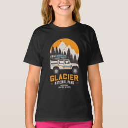 Vintage Glacier National Park Road Trip Montana T-Shirt