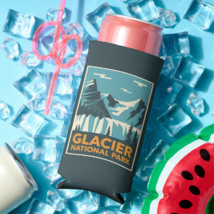 Vintage Glacier National Park Seltzer Can Cooler