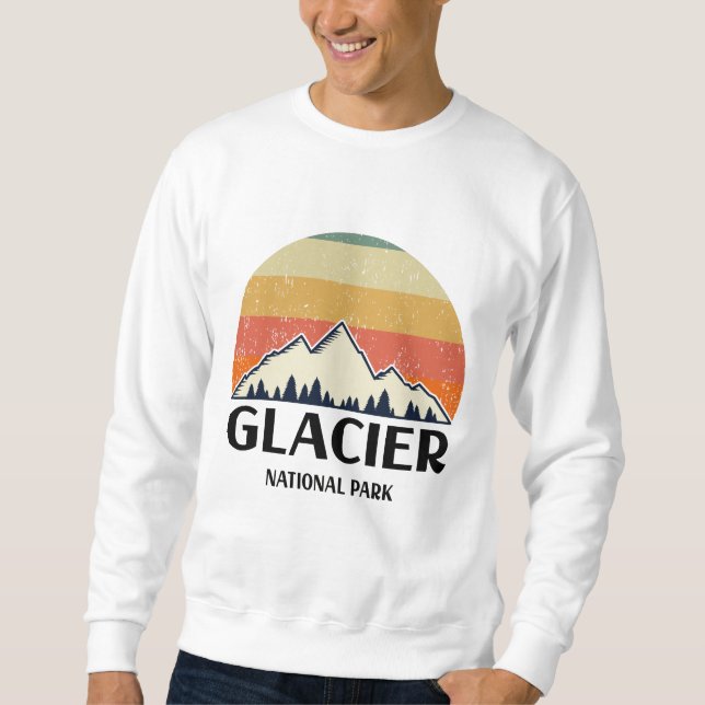 Vintage Glacier National Park Sweatshirt (Front)