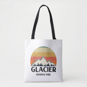 Vintage Glacier National Park Tote Bag