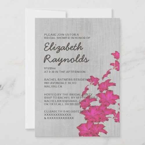 Vintage Gladiolas Bridal Shower Invitations