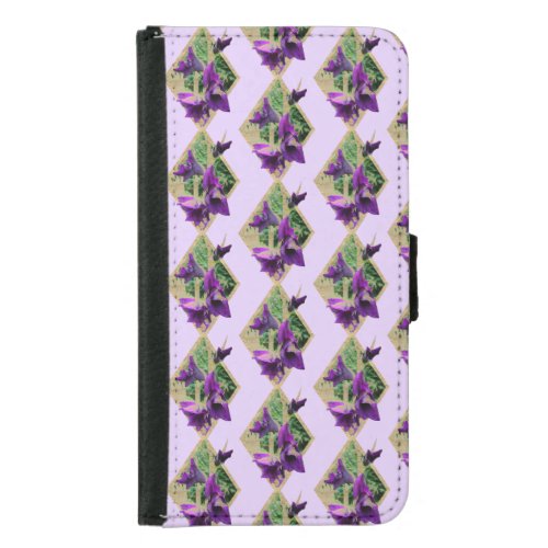 Vintage Gladiole  Samsung Galaxy Geldbeutel Hlle Samsung Galaxy S5 Wallet Case